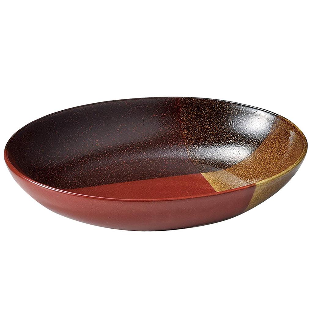 Aito Seisakusho On Bowl L 1080ml Red Mino Ware Dishwasher Microwave Safe Made In Japan 266496 "Tone Tone"