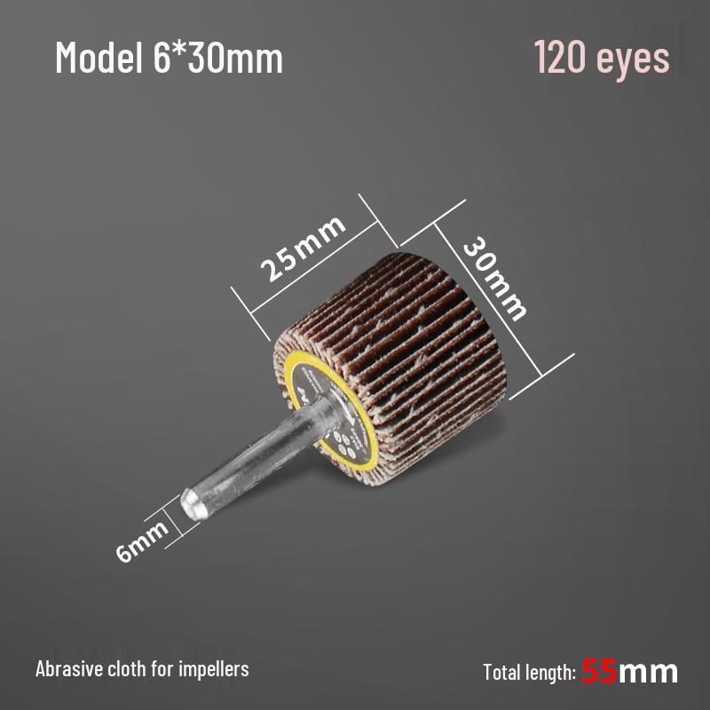 Enhanced 6mm Shank Flap Wheel for Rust Removal - Sandpaper Sand Cloth Grinding and Polishing.