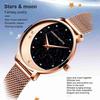 Luxury Women Wrist Watch Quartz Movement Wristwatch Moon Stars Night Flash Watches for Women