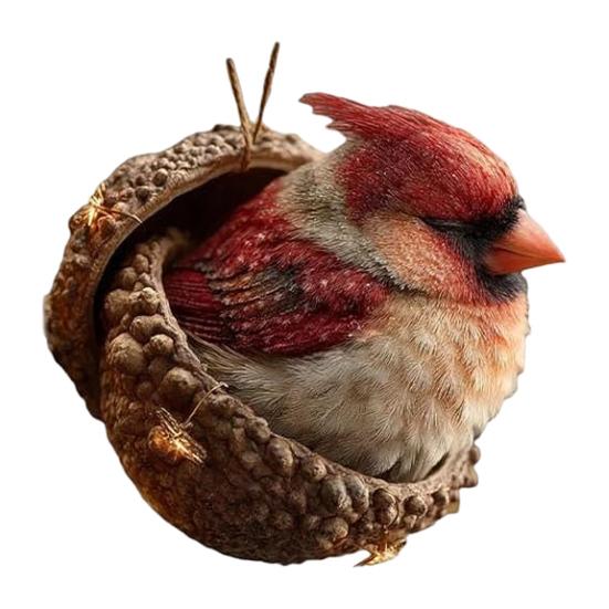 Forest Animal Acorn Ornaments Acrylic Cute Christmas Trees Hanging Decorations Rustic Home Decor Holiday Gift for Animal Lovers