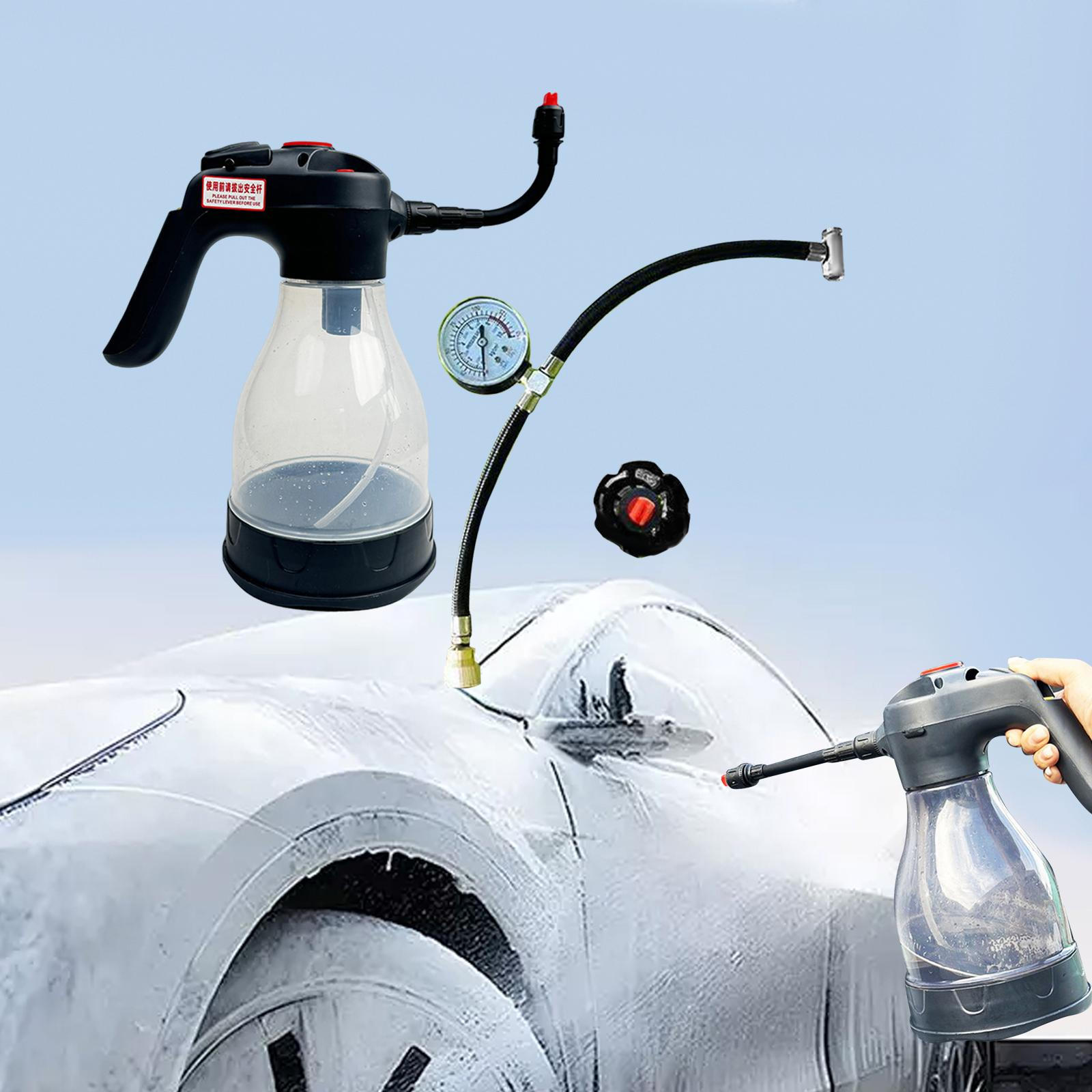 

2.0L Электрический автомобильный пенный распылитель Комплект для ручного мыла под давлением Портативный беспроводной Style B