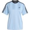 Originals Adicolor Jacquard Sports Casual Crew Neck Short Sleeve T-Shirt Women Tops Smoke-Blue JV9644