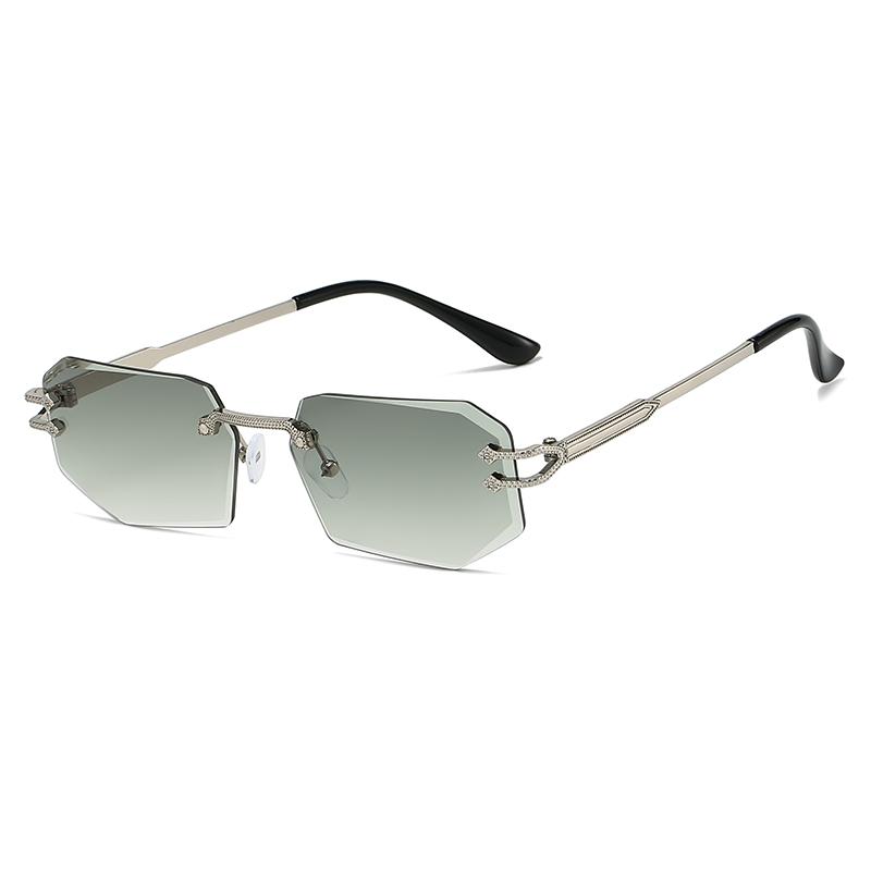 Fashion Irregular Rimless Square Metal Sunglasses Women Men Sweet Luxury Brand Sun Glasses Simple Leisure Lady Man Eyewear UV400