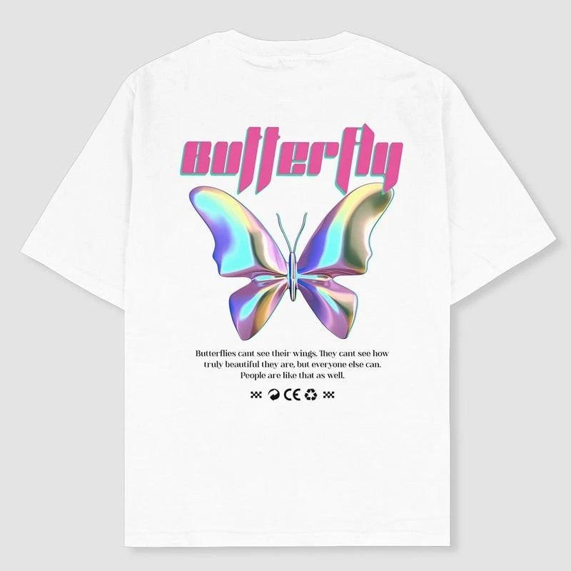 

Butterfly Y2K Graphic Oversized T-Shirt – Trendy Vintage Aesthetic Tee 2XL