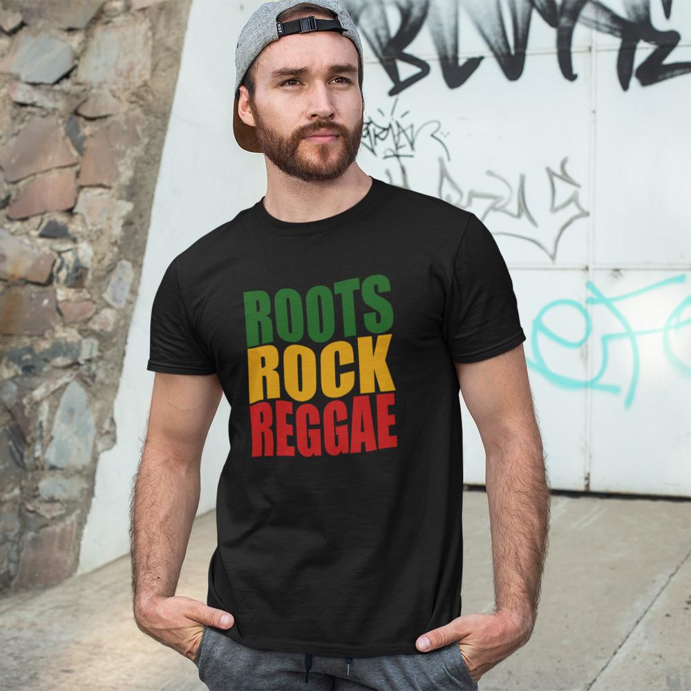 ФУТБОЛКА ROOTS ROCK REGGAE - Музыка Раста Даб Марли Боб Айзекс Слай Робби Пабло Унисекс Футболка XXXXL