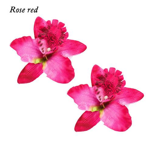 2Pcs Fashion Flowers Hair Clips Women Bohemia Bridal Orchid Hairpins Wedding Accessories Girls Barrette Beach Hair Accessories