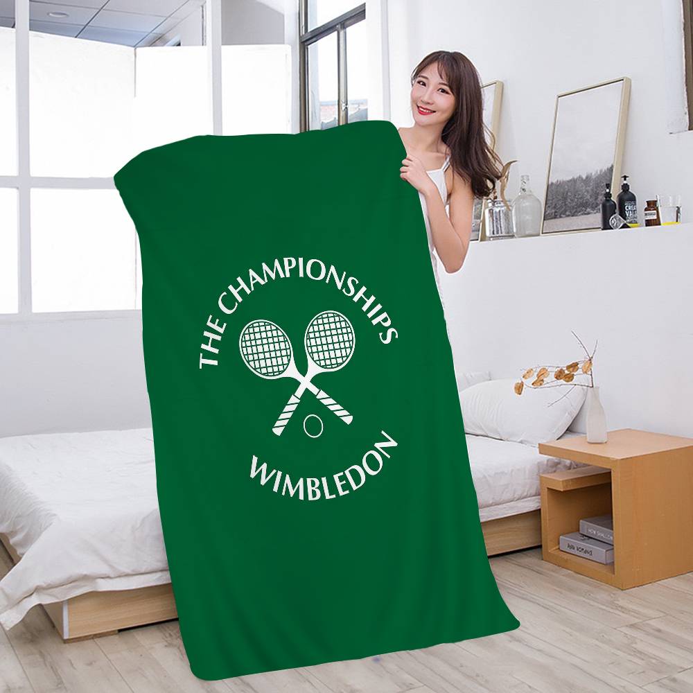 W-Wimbledon Pattern Cartoon Beach Towel Cute Kawaii Room Decor Bath Girls Children Hand Towels For Bathroom Shower