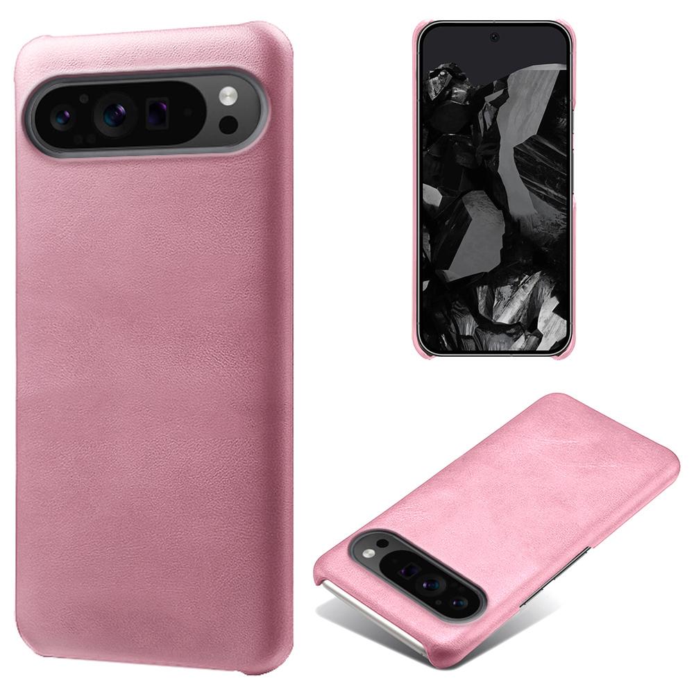 

For Google Pixel 9 Pro XL Calf Texture Case PU Leather+PC Mobile Phone Cover Orange