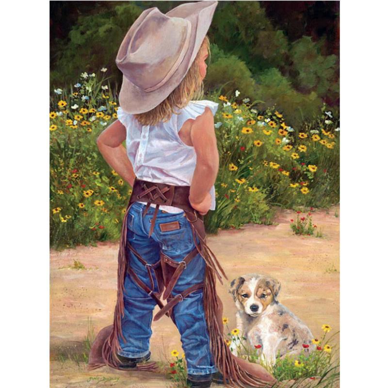 5D-Diamantgemälde zum Selbermachen, glückliche Kindheit, Diamant-Stickerei, Kreuzstich-Set, komplettes Strass-Mosaik, Heimdekoration