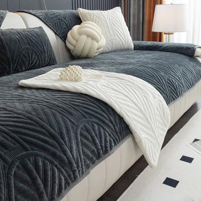 Winter-Sofakissen aus Milchfaser, Wohnzimmer, rutschfest, verdicktes Fleece, warme Sofa-Sitzkissen, Sofa-Rückenlehnenbezug, Handtuch