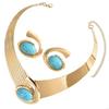 Black/Blue/Rose Pink Necklace Earrings Set Exaggerated Jewelry Accessories  Daily Wear