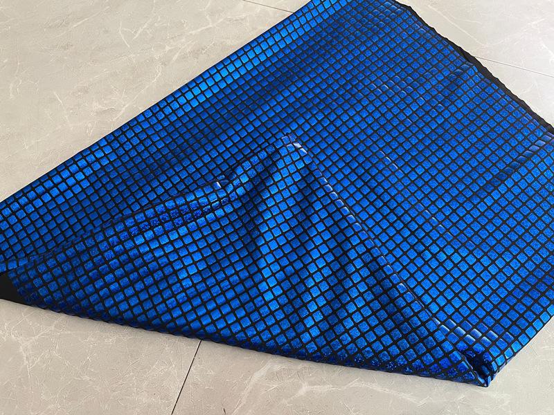 Iridescent Gold Glitter Laser-Spray Dance Skirt with Crystal Background Pattern