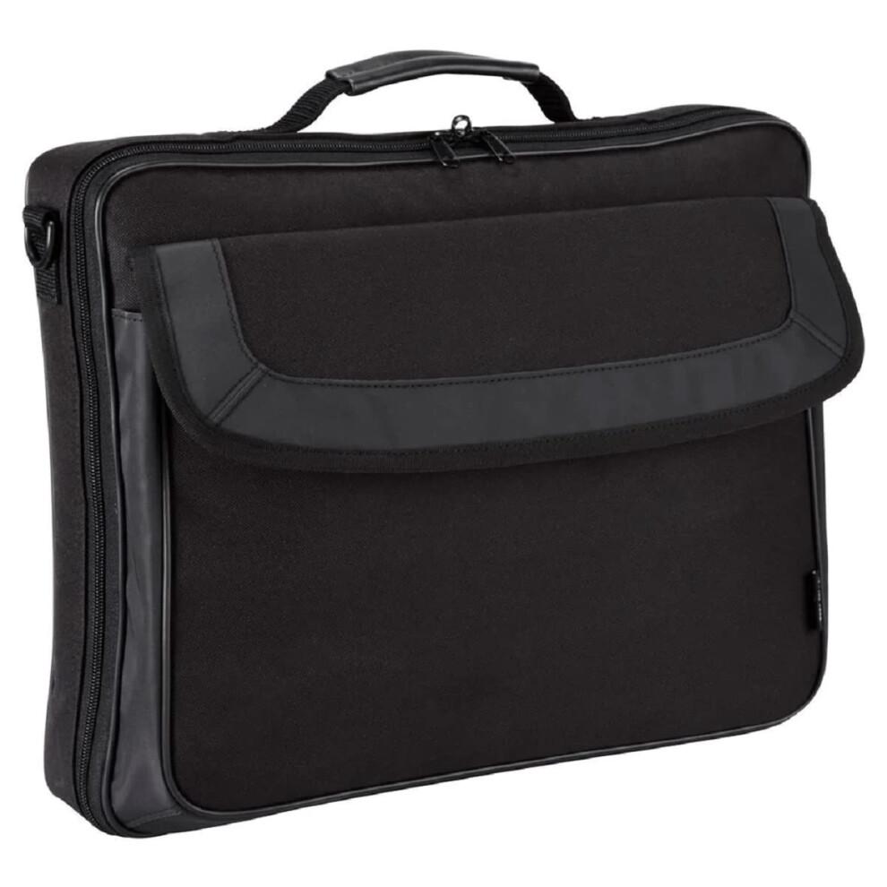 Laptop Bag, Fits Laptop up to 16", Case for Travel and Business, Padded Shoulder Strap, Front Storage Pocket – Black