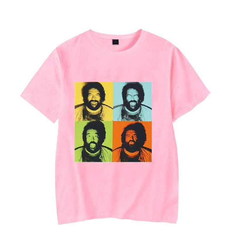 Bud Spencer Camiseta Pop Art T-skjorte for menn/kvinner Herre T-skjorte kortermet trykk Uformell Breaking Bad Print T-skjorte for menn