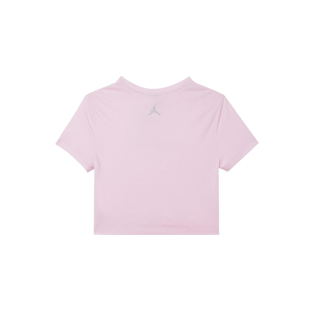 Jordan Letter Print Slim Fit Short Sleeve T-Shirt Women tops Foam-Pink HM4903663