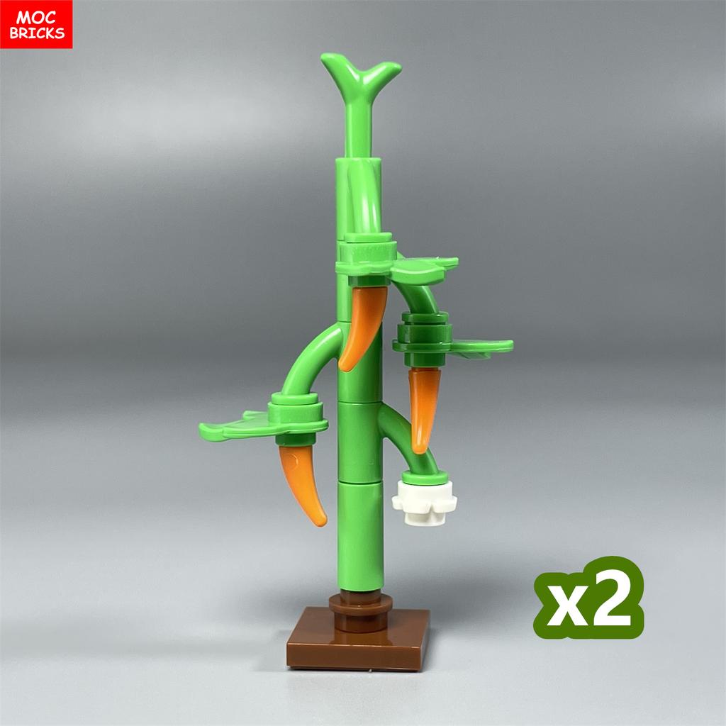 MOC Bricks Pepper Vegetable Field Jungle Lake Garden Farm Scene Plants Farmland House Decoration Building Blocks Kids Toys