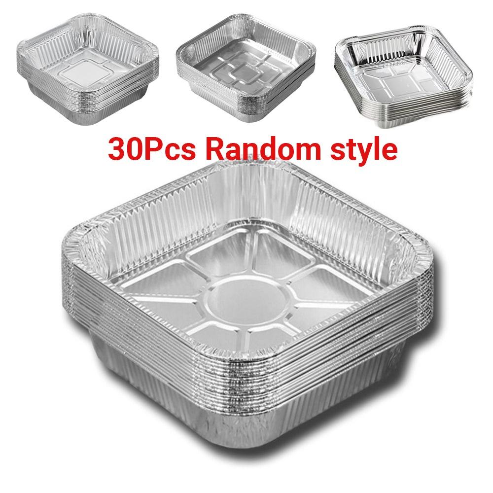 

30Pcs 6/7/8/9inch Air Fryer Pans Square Aluminum Foil Bowl Disposable Tin Foil Tray Meal Prep 7inch