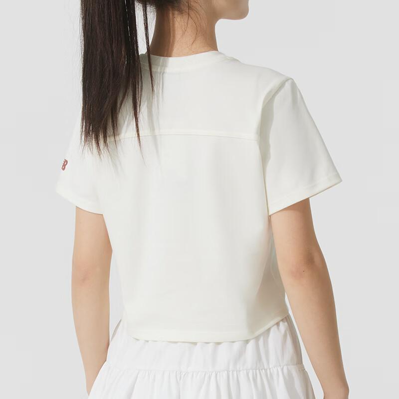 New Balance Drop Shoulder Sleeve T Shirt Women's Ivory White NEF22092-IV