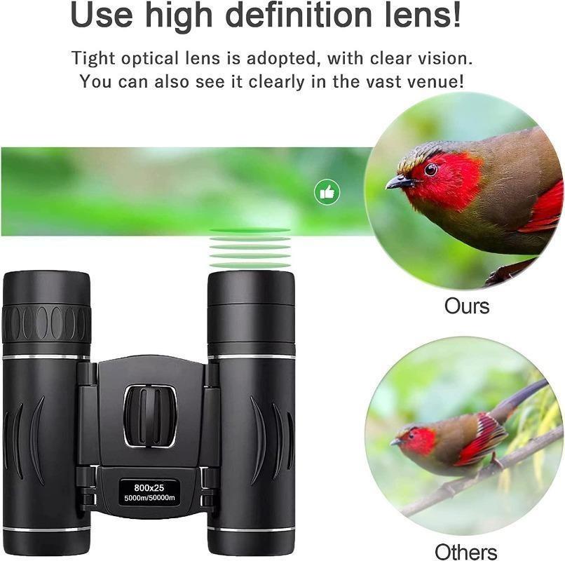 Hd Zoom 5000m/50000m Binoculars Telescope Folding Long-distance Vision Micro Telescope For Camping Outdoor Sports