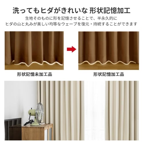 AIFY Curtains, Set of 2, Supervised by a Sleep Specialist, Grade 1 Blackout, 100cm Wide x 178cm Long, for Small Windows, UV Protection, Shape Memory T
