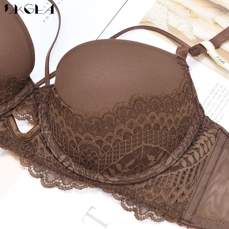 DKGEA Sexy Unterwäsche-Set für Damen, Büstenhalter, dicker Push-Up-BH, Spitzenstickerei