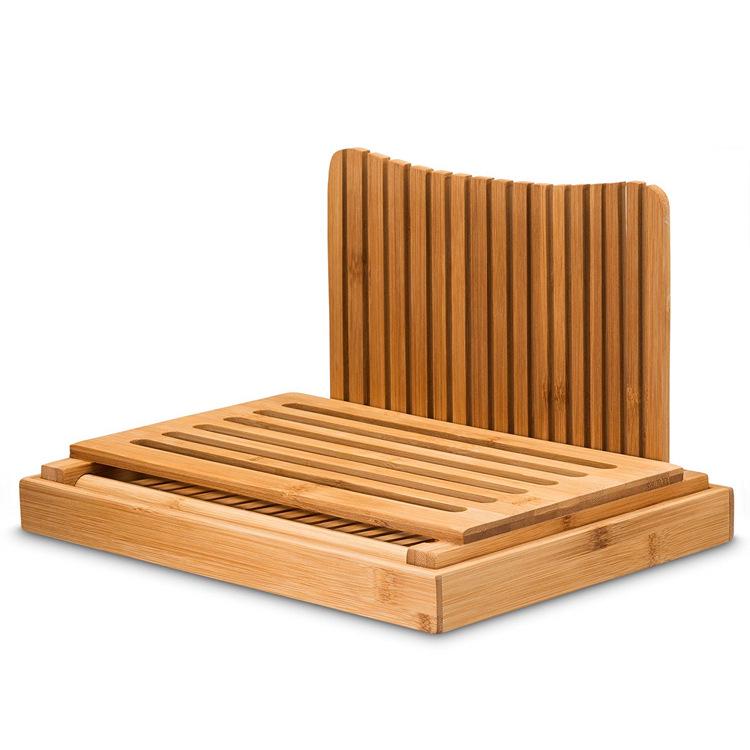 Bamboo Bread Slicer - European Style Wooden Toast and Ham Divider