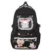 Schulrucksack für Mittelschüler süßer Kontrastfarben-Stil transparent dekomprimierend große Kapazität Mädchenrucksack