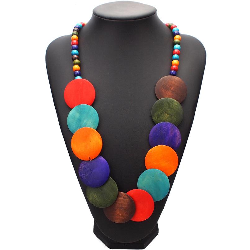 

JMXD-Bohemian Color Necklace European and American Beaded Rice Beads Handmade Neck Chain Women s Popular Rainbow Jewelry Coverage Women s
