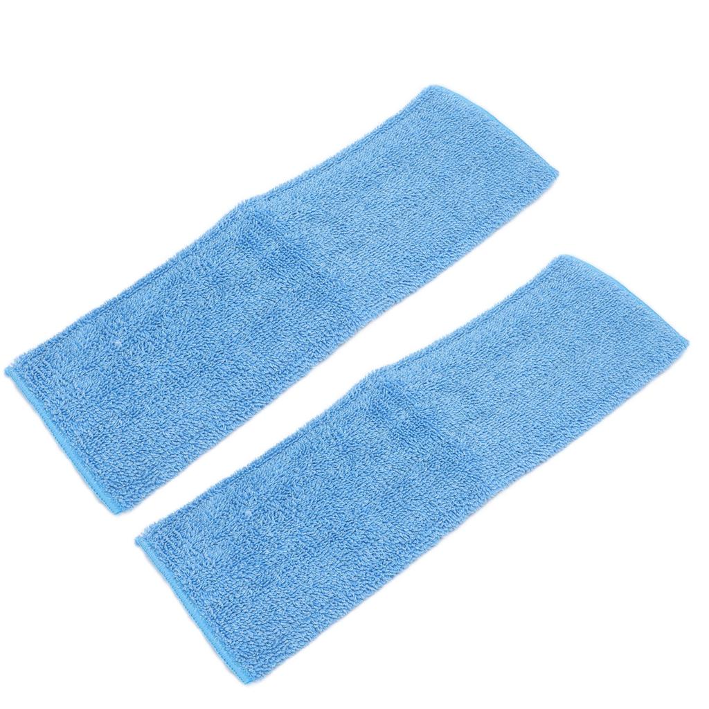 2Pcs 18in Flat Mop Cloth Bonded Fiber Mop Dual Use Mopping Pad with High Water Absorption
