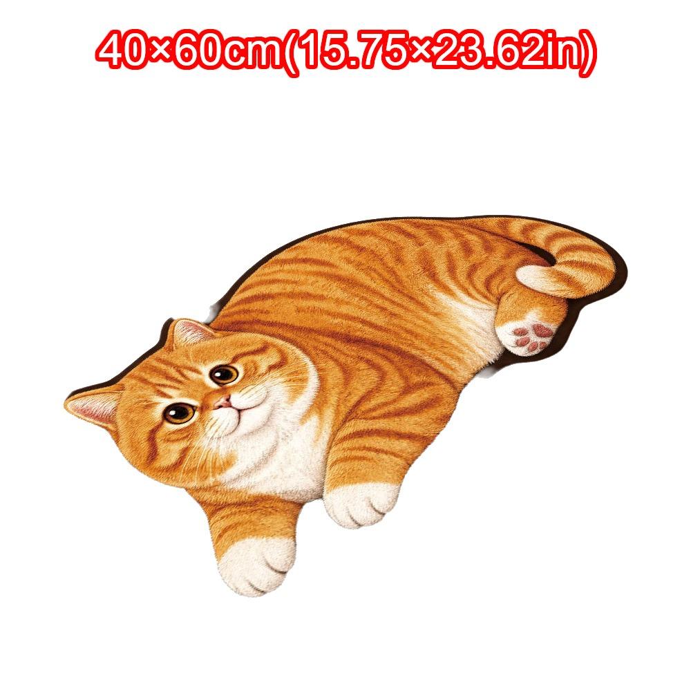 Decorative Rug Cat Shaped Rug Special-shaped Animal Door Mat Cute Cat Floor Mat Home Decor