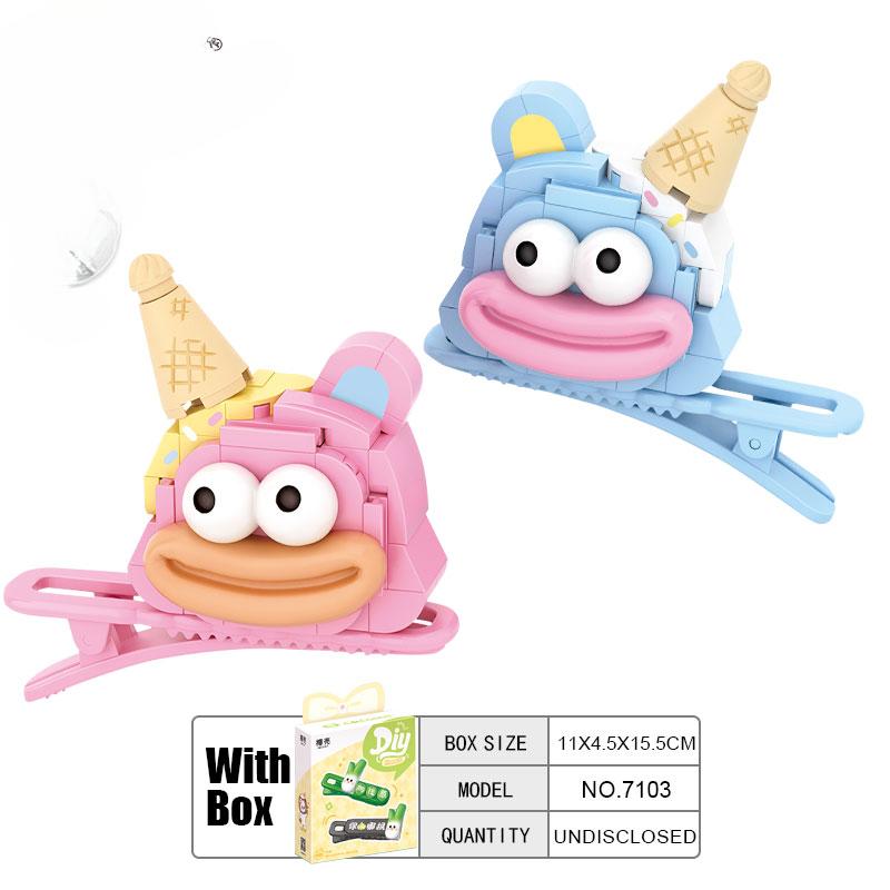 

Строительные блоки из скорлупы кокоса, заколки с пандой, кошка, животное, забавные аксессуары для игр в дофамин, подарок для маленьких девочек, Loz