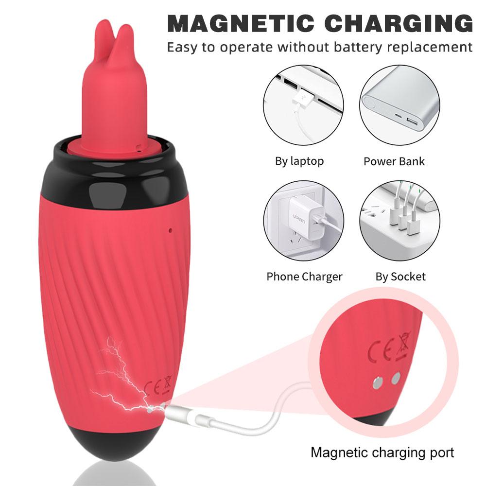 Sucker Breast Enlargement Massager 10 Frequency Vibration Nipple Stimulator Sucking Tongue Licking Sex Toys for Women Adult 18