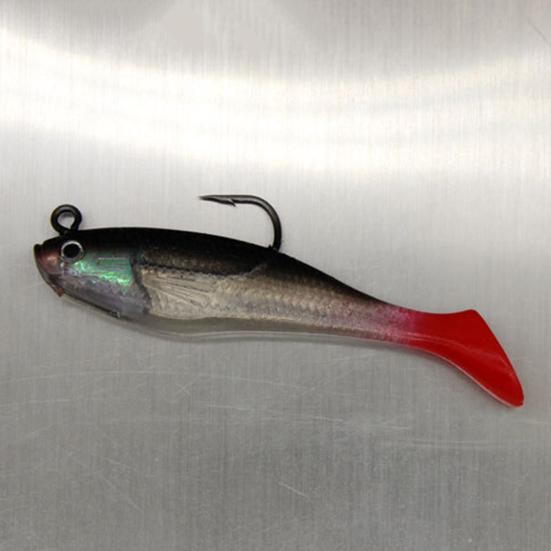 1/3/5 szt. 8 cm/9,25 g Miękka Przynęta Wędkarska z Haczykiem Świecąca w Ciemności PVC Bioniczna Sztuczna Przynęta Pływająca Akcesoria Wędkarskie na Pstrąga i Okonia do Wody Słodkiej i Słonej