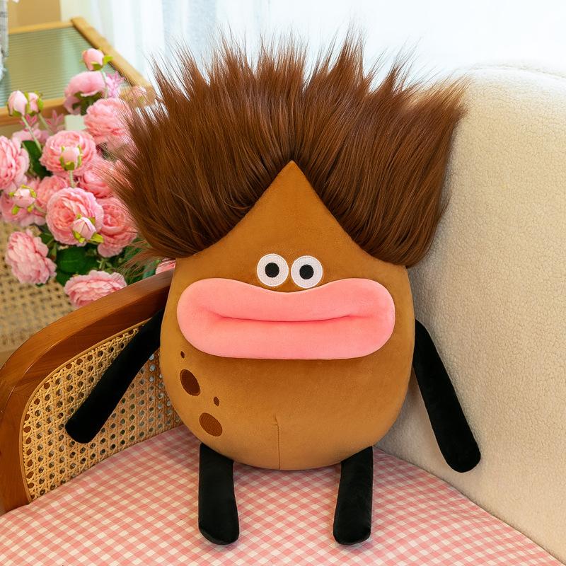 Милая колбаска надутая жареная картошка Джун плюшевая игрушка кукла супер уродливая забавная милая кукла подарок 30cm