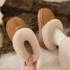 Platform Women Home Slippers Plush Warm Thick Bottom Slides Breathable Soft Non-slip Slippers