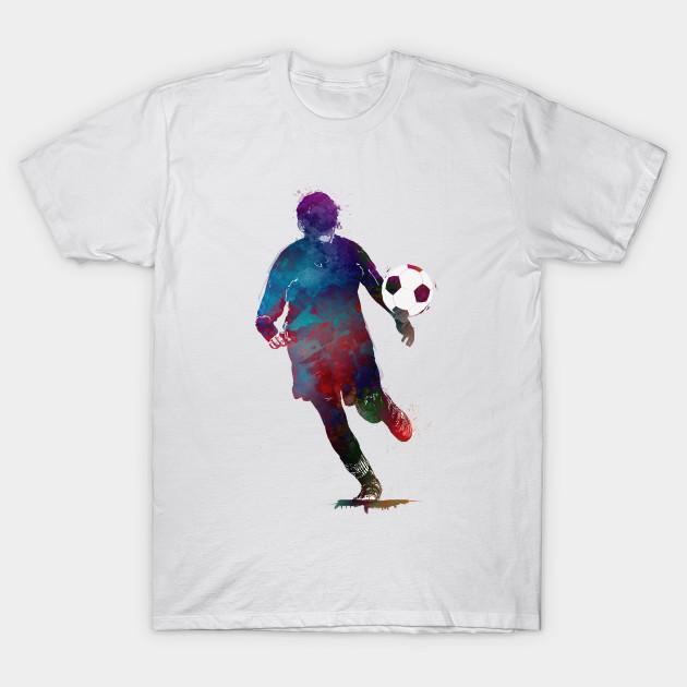 Men Black Print T-shirt Football Player Sport Art #Football No-Cut Transfer Paper Print Cotton Tshirt 3XL белый
