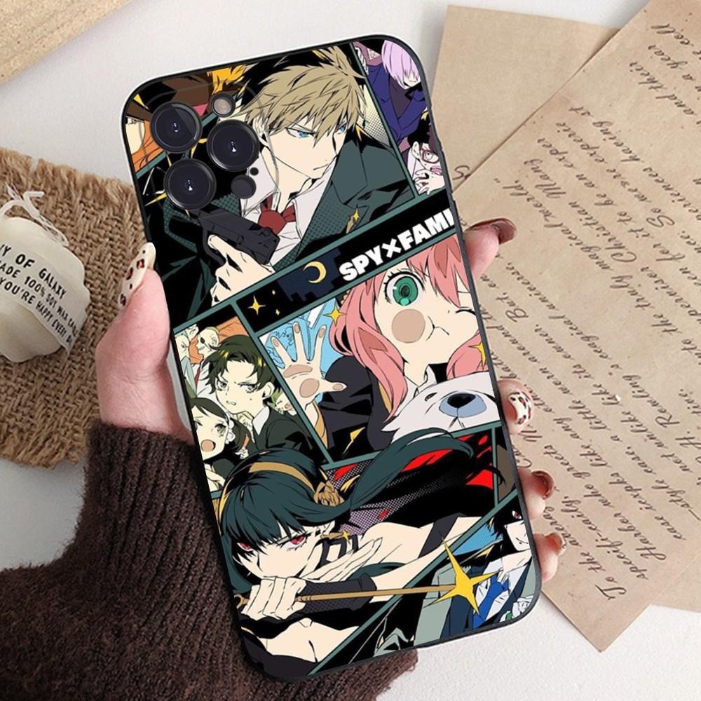 Cartoon SPY FAMILY Anime Phone Case Silicone Soft for iphone 15 14 13 12 11 Pro Mini XS MAX 8 7 6 Plus X XS XR Cover