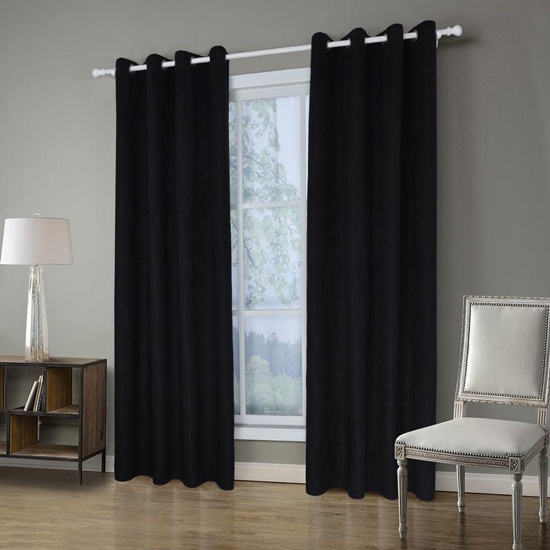Wildleder-Samt, dicker Schatten, für Wohnzimmer, Schlafzimmer, Stoff, Verdunkelungsvorhänge, Heimdekoration