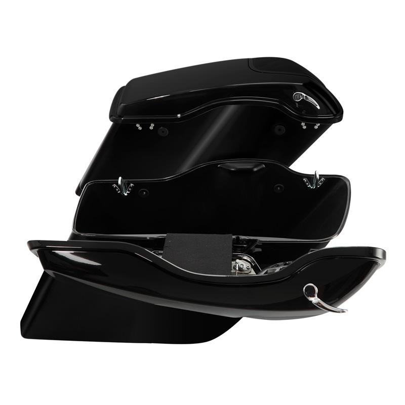Motorcycle 5" Stretched Extended Saddlebags Speaker Grill For Harley Touring Road King Road Glide Street Glide 2014-2025