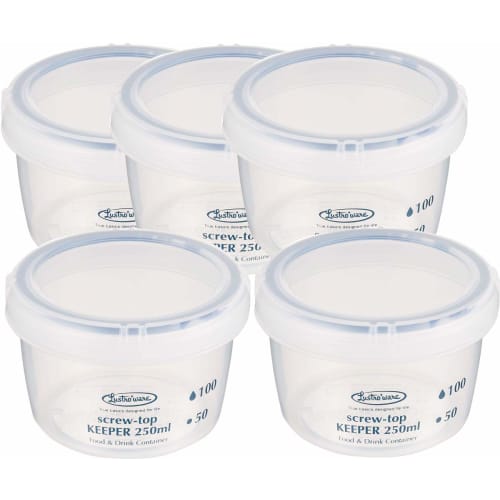 Screw Top 250 Shallow x 5