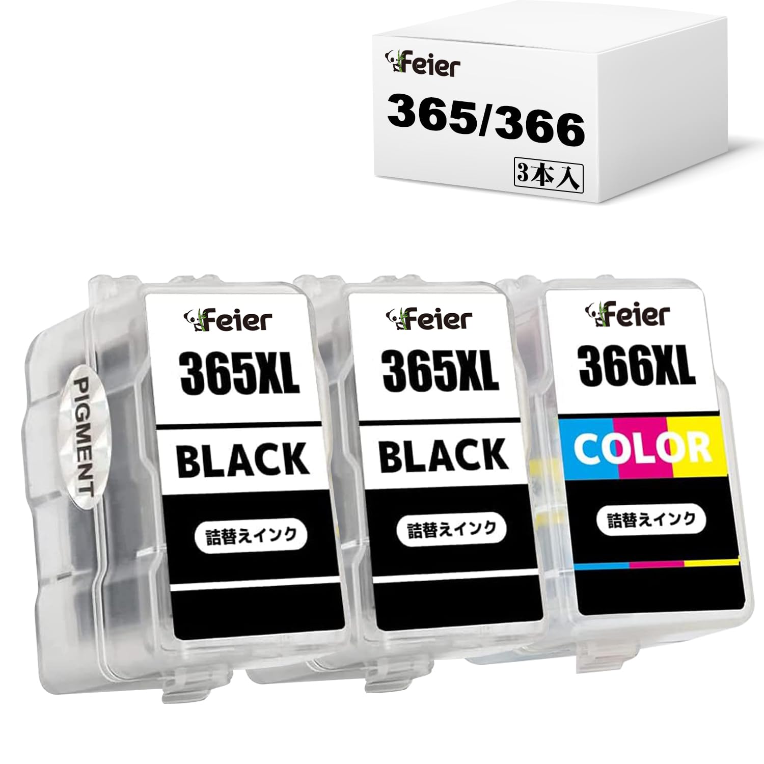 

Feier Canon and Refill Ink Cartridges of for Canon Compatible Ink Cartridges for PIXUS TS3530 and Individually Includes Japanese Instruction Manual