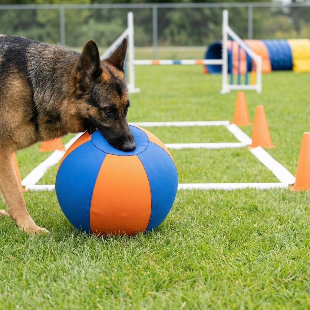 Durable Dog Toy Soft Plush Ball for Interactive Play and Chewing Suitable for Medium to Large Dogs Indoor and Outdoor Use