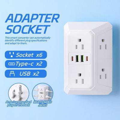Surge Protector Outlet Extender Overload Protection Wall Adapter Professional Power Strip  Home