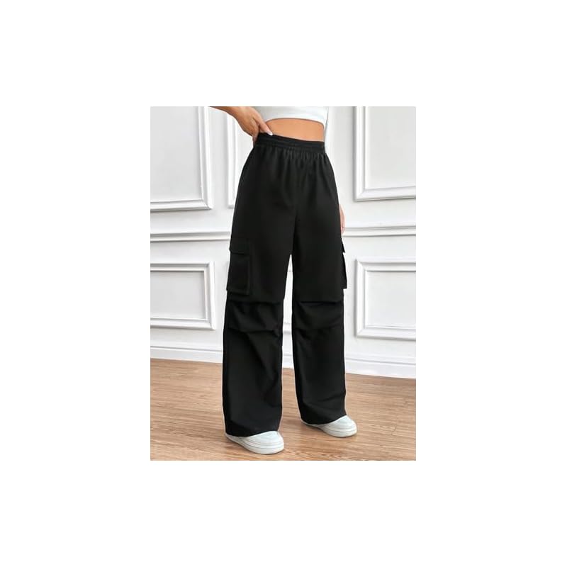GRECIILOOKS Women s Regular Fit Cargo Pant (GL-W-TP-1082_Black 2XL