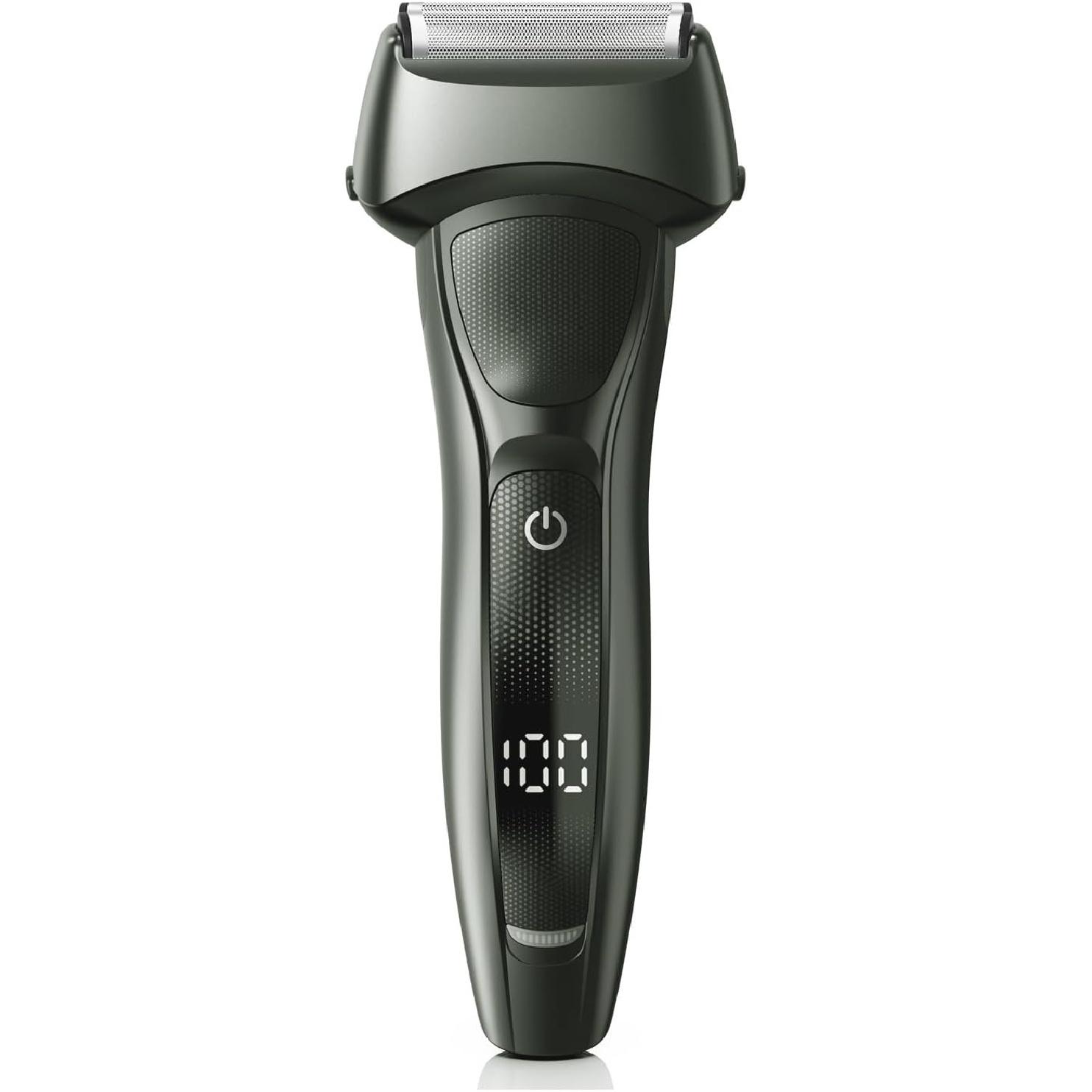 

Electric Razor for Face- Rechargeable Wet/Dry Waterproof Shaver for Close Shaving - Electric Foil Shavers for Men - Travel Lock