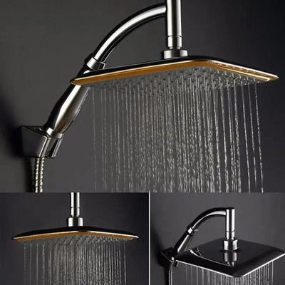 9inch Water-Saving Rainfall Shower Head Bath Sprinkler Filter with Shower Arm