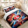 Ensemble de literie avec nom personnalisé 3 piècesHousse de couette imprimé Charlton Athletic + 2 taies d'oreiller Décor de lit doux