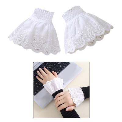 Removable Shirt Decorative Wrist Cuffs Girls Hollow Adjustable Fake Sleeve Decorative Sleeves Woman Sweater Clothing