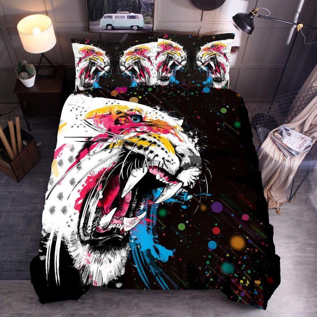 Comforter Exotic Bohemia Indian Wolf Dream Catcher Animal For Kids & Teens King Size