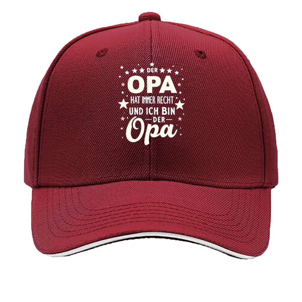 Gorra de esponja de impresión OPA tendencia de moda casual ligera transpirable cómoda tamaño ajustable unisex gorra de béisbol sándwich
